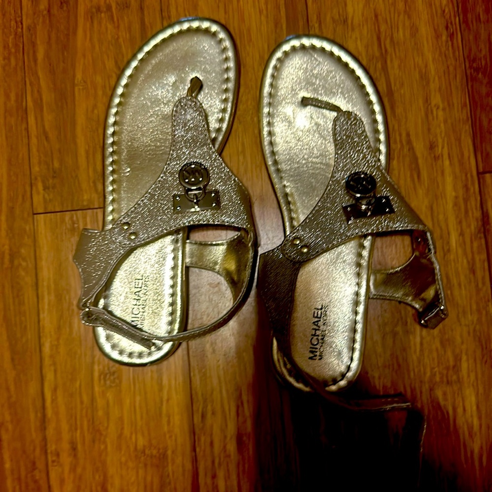 Michael Kors, gold sandals